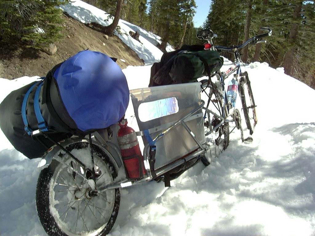 Walking over Ebbets pass in the snow.