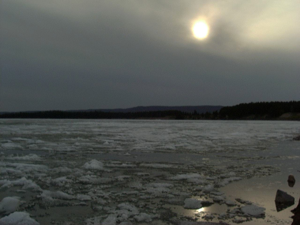 Yellowstone Lake - still frozen in May (7700' elevation)