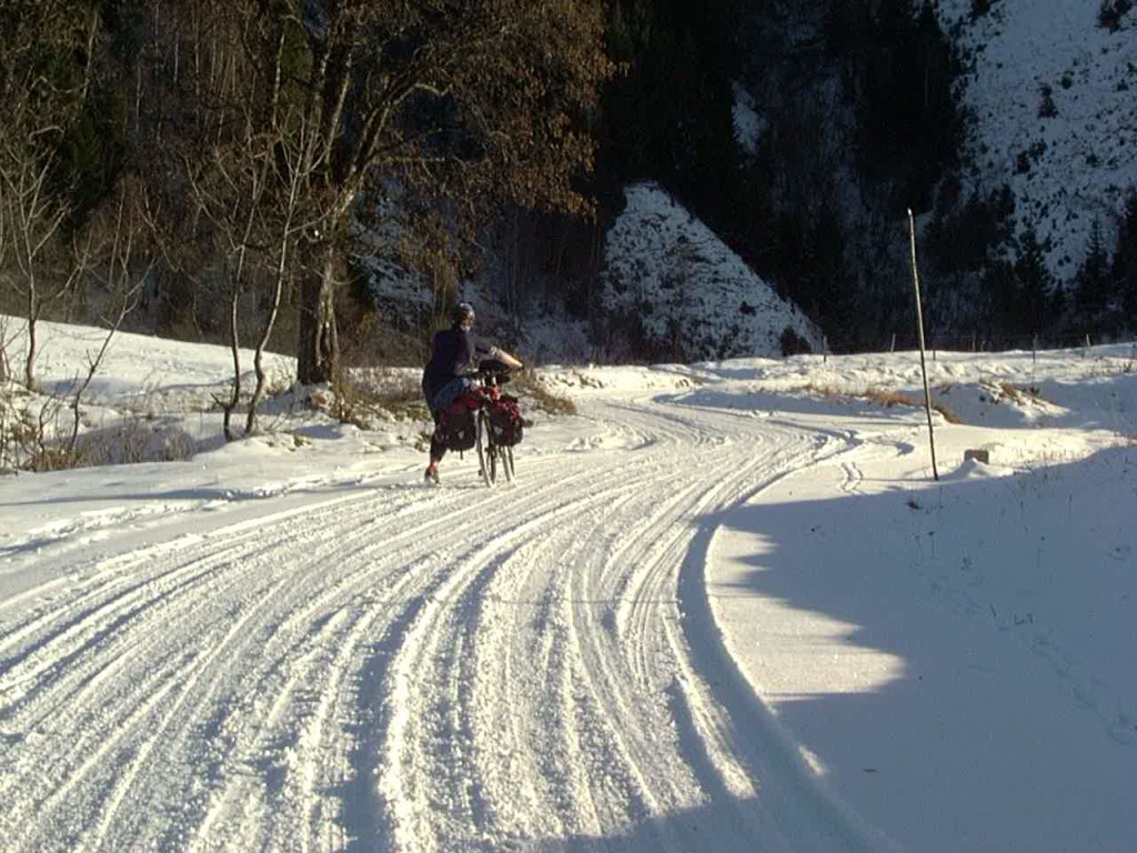 Col du Glandon - it was "closed" so we alkyd our bikes over it.