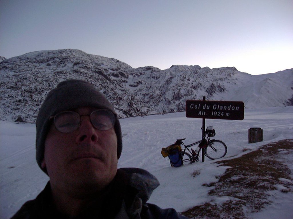 Col du Glandon - it was "closed" so we alkyd our bikes over it.