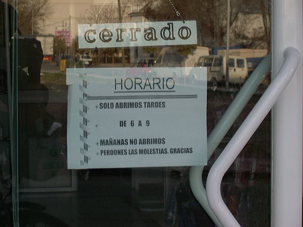 In Spain, places are closed a lot of the time!
