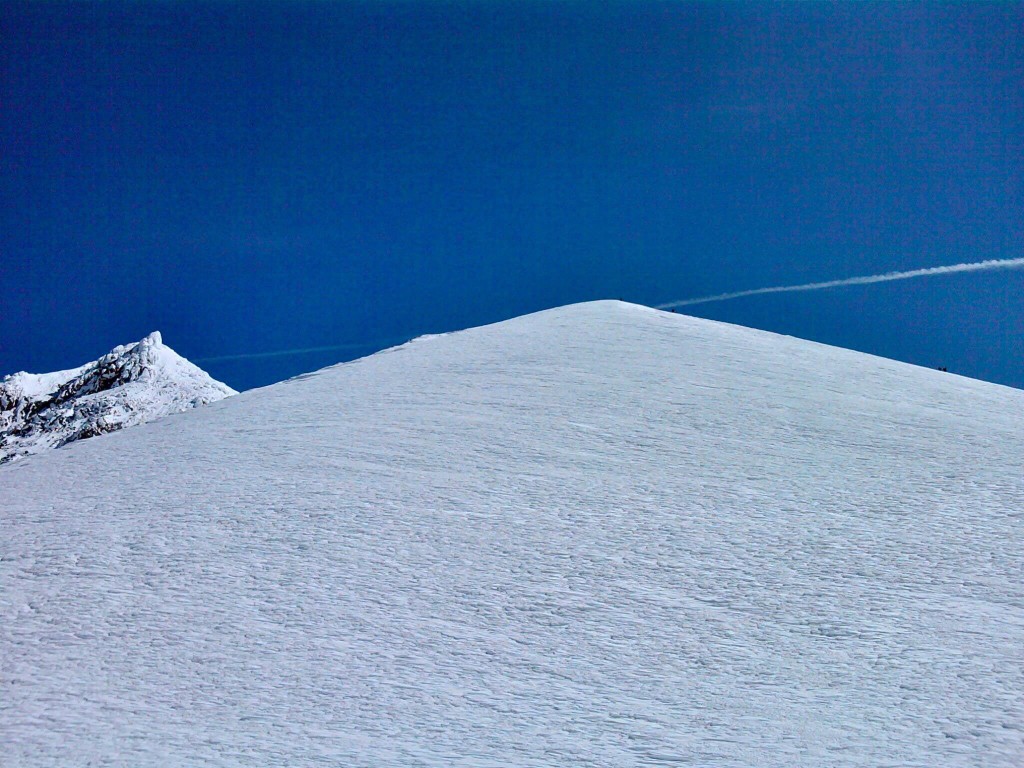 There is a false summit as you ascend the mountain from this direction.  Don't be fooled!
