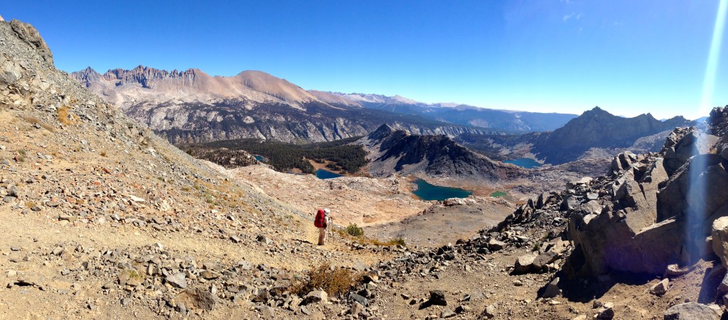 Climbing Black Rock Pass, you can see the Little Five Lakes, and some of Big Five Lakes