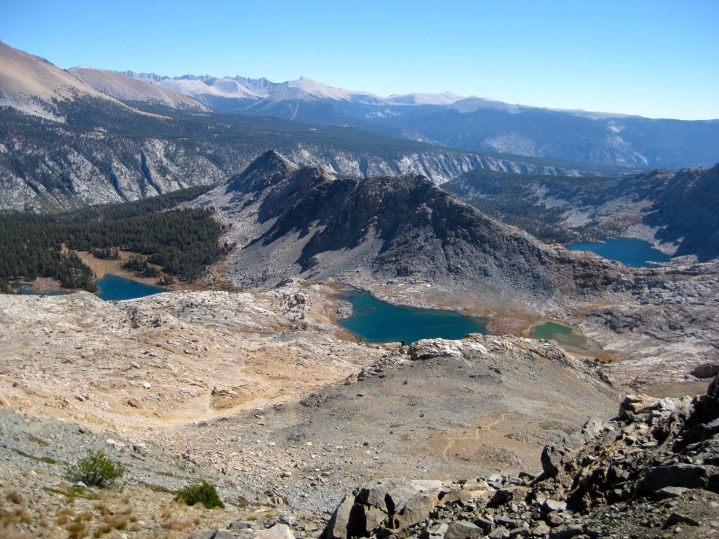 Climbing Black Rock Pass, you can see the Little Five Lakes, and some of Big Five Lakes