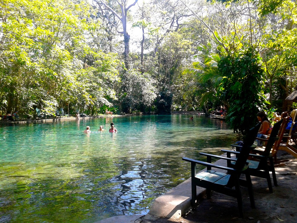 The pool of Ojo de Agua is clean and welcoming - and a good break from the heat of the island.