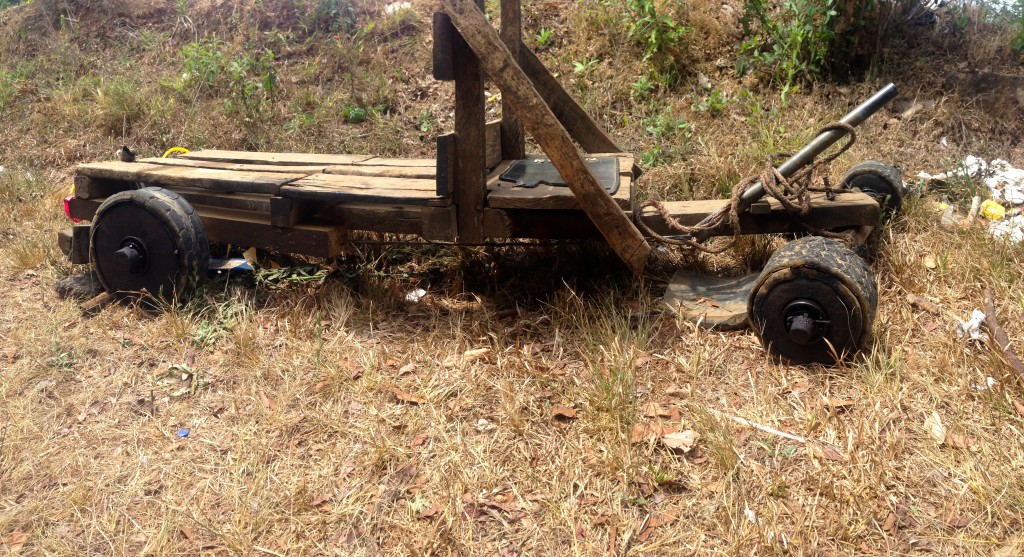 These cars were seen in El Salvador for transporting wood down the hill.