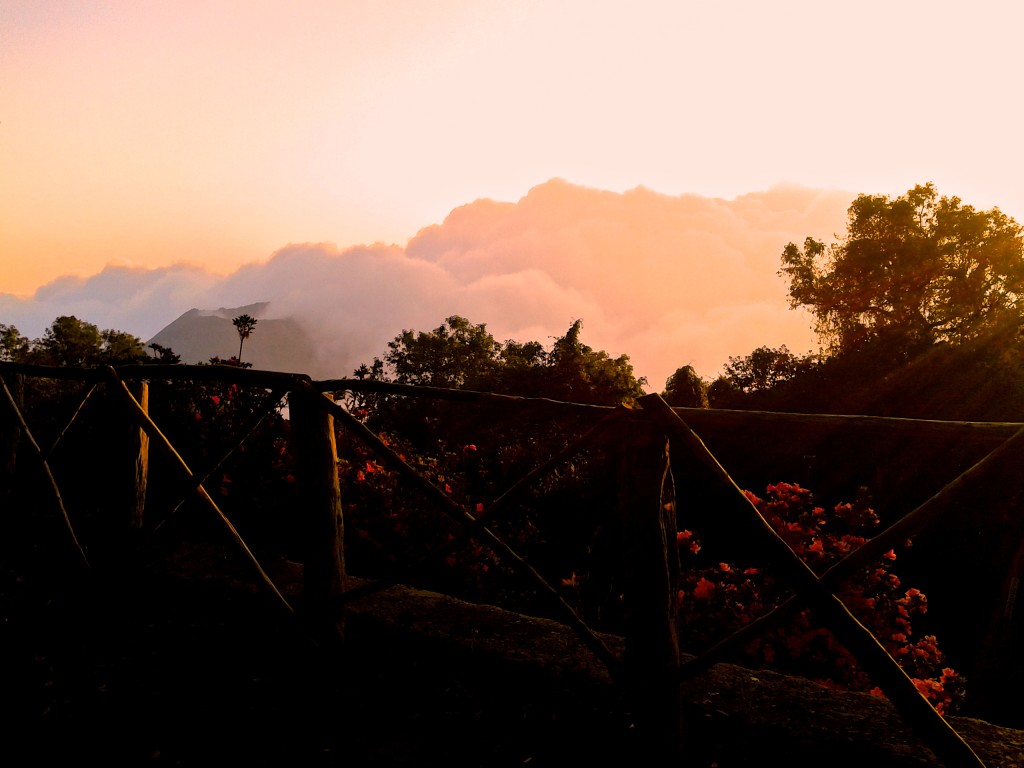 Beautiful sunset from Cerro Verde Park in El Salvador