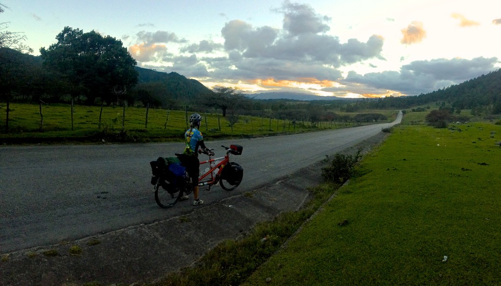 Riding the Ocosingo - Comitan Road.