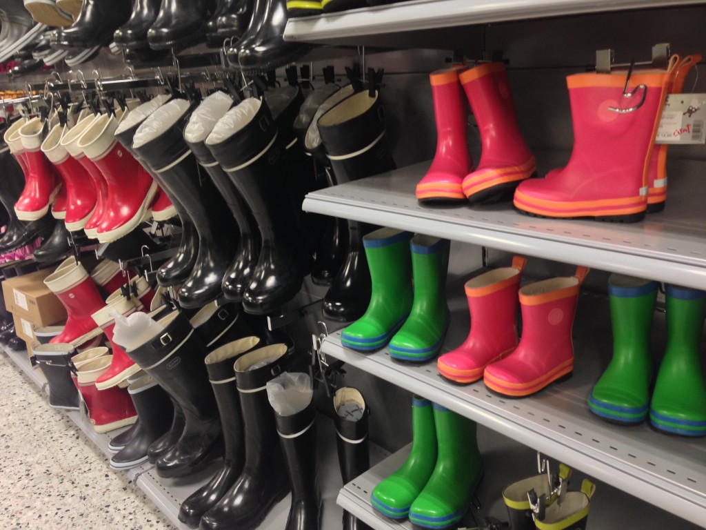 In Finland, the galoshes isle is easily 10 times longer than the produce isle.