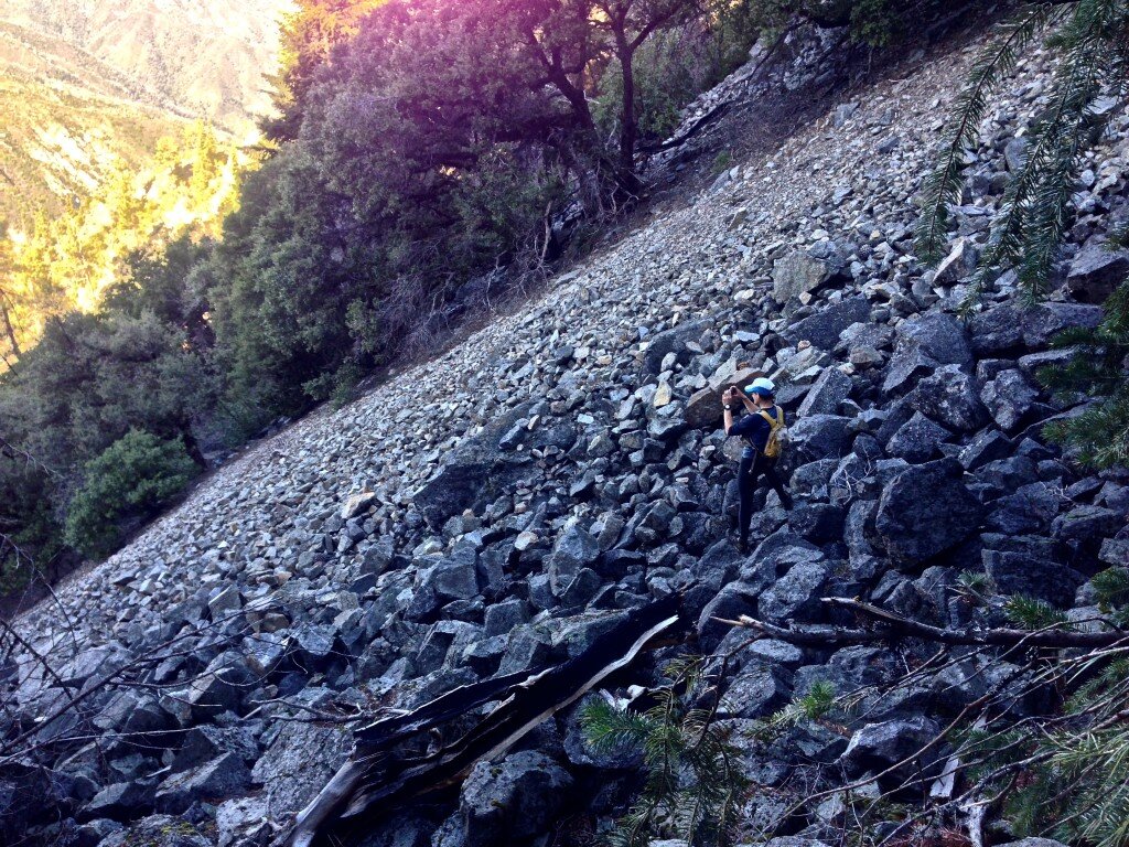 The talus was loose and mobile, but it allowed us to make great progress up and down the mountain!