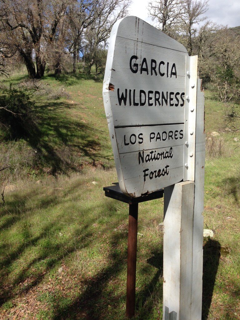 The boundary of Garcia Wilderness near Stony Creek Campground