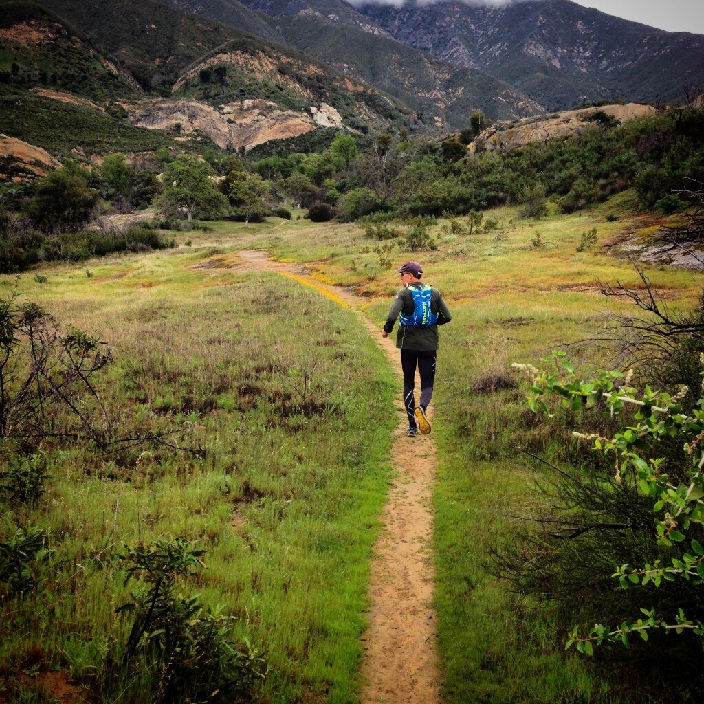 David on the well worn Santa Lucia Trail just after leaving Santa Lucia Memorial Campground.