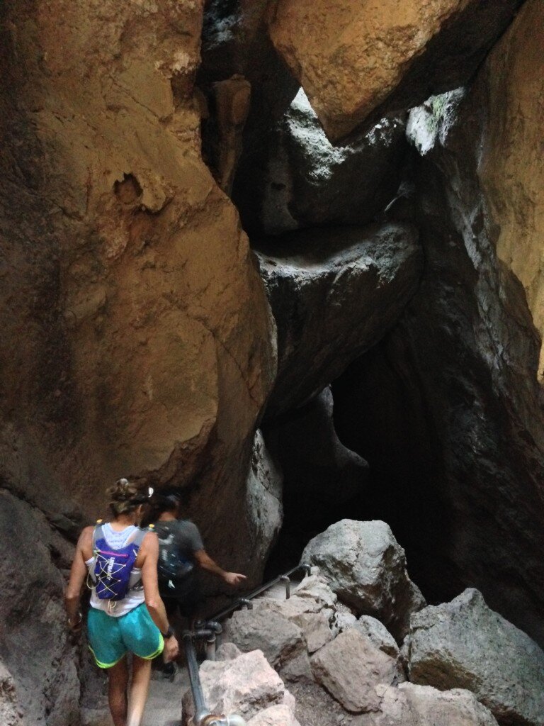 This is Bear Gulch Caves. Bear Gulch Caves are larger than the Balconies Caves.