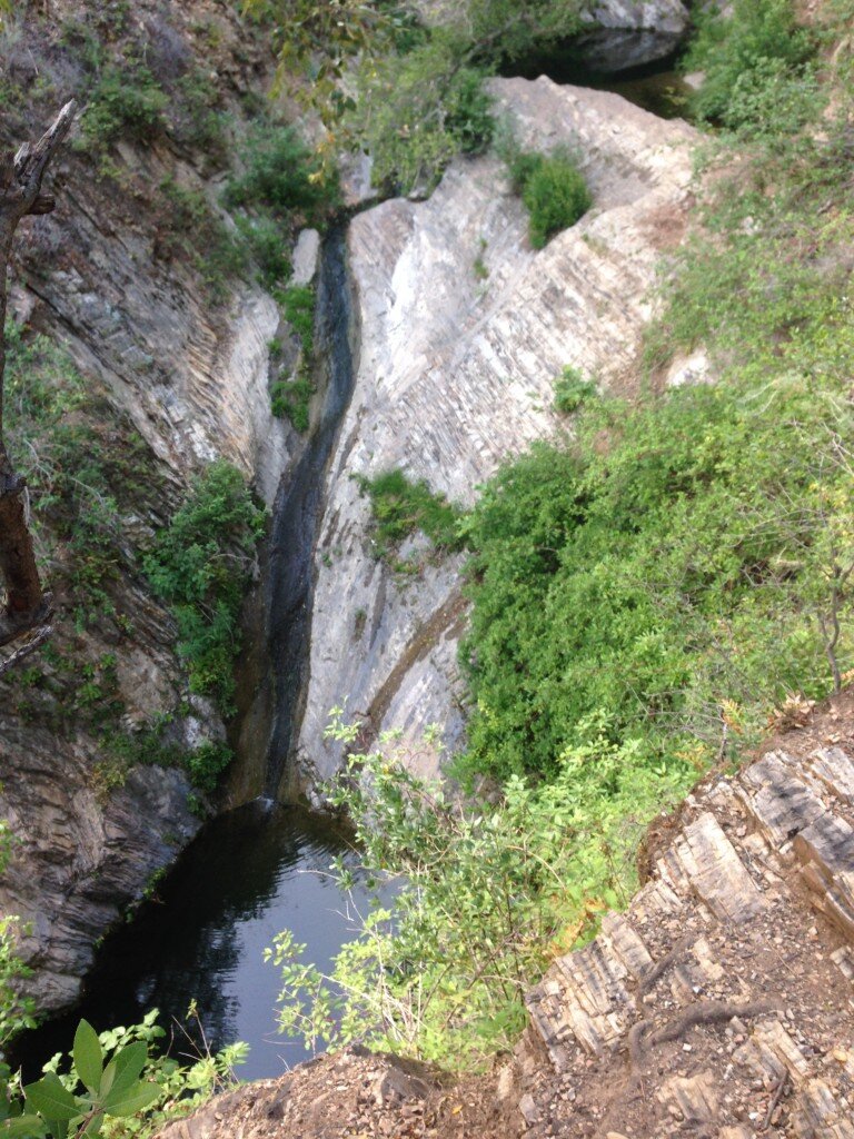 Big Creek Falls in May 2015. The prolonged drought has even affected this falls that can have decent flow.