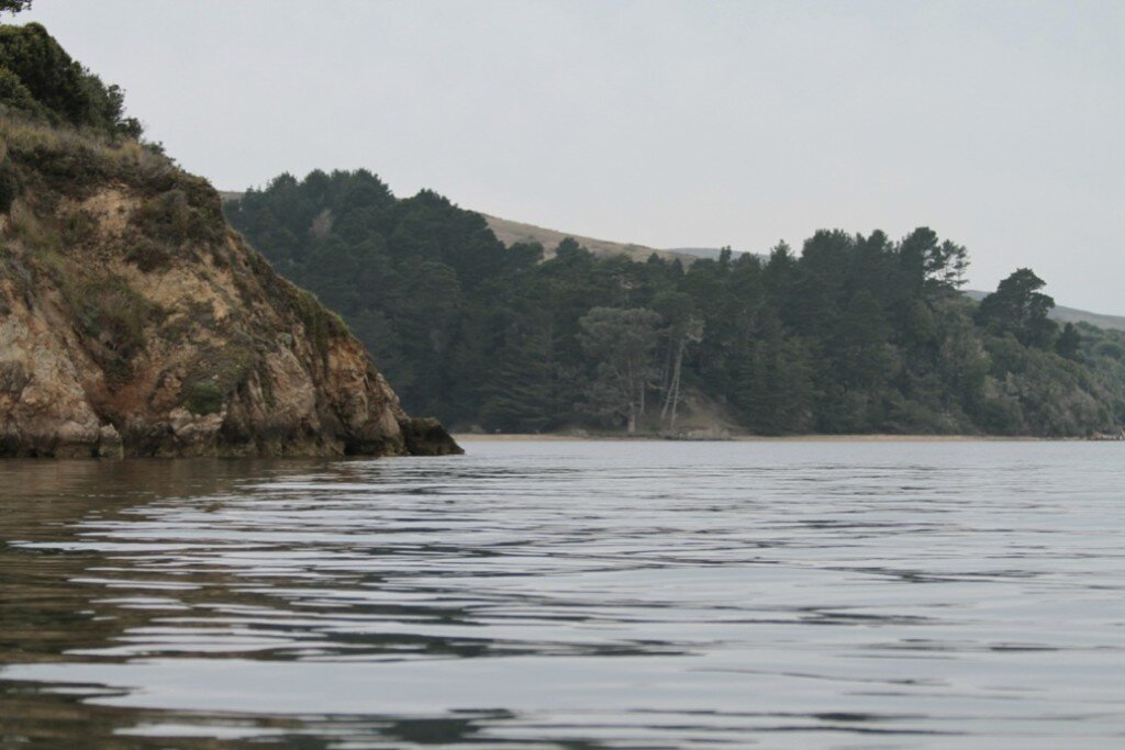 In Tomales Bay, it is often overcast - but the scenery is still stunning!