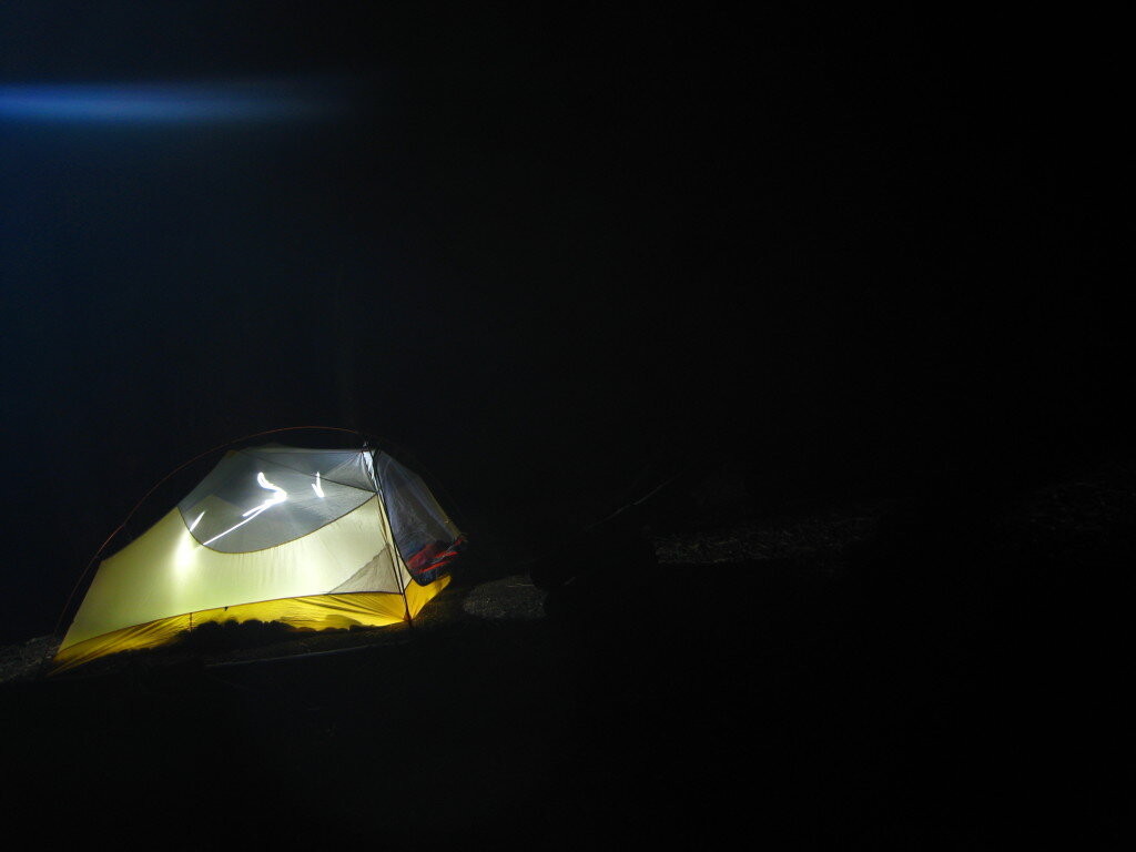Tent at Night in Frypan Meadow