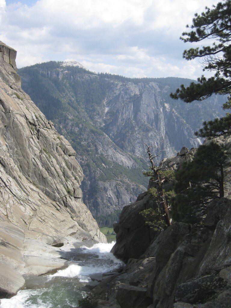 Looking out over Yosemite Falls