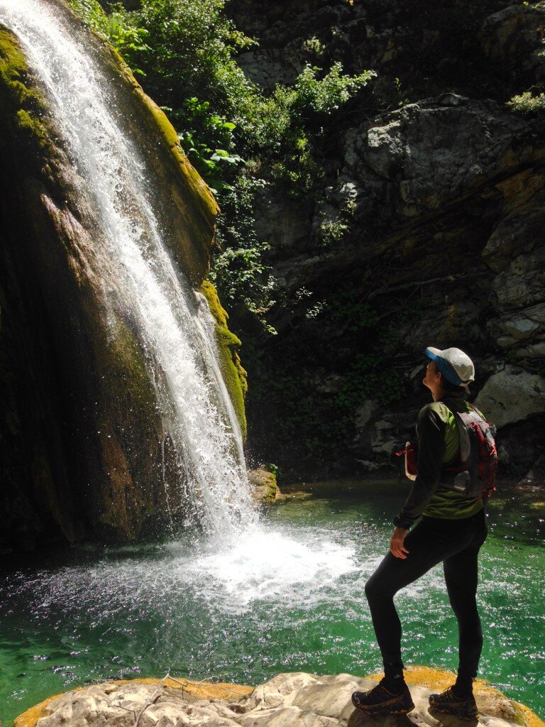 Leor Enjoying the upper falls.