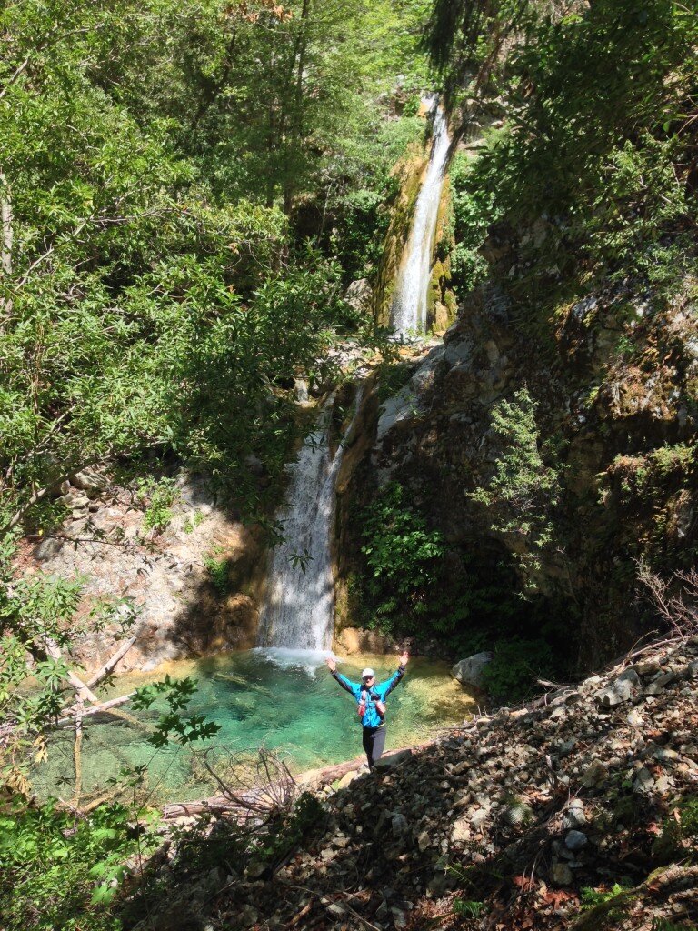 Here is Leor in front of the falls that he named “Devil’s falls.” This was our main objective of the day.