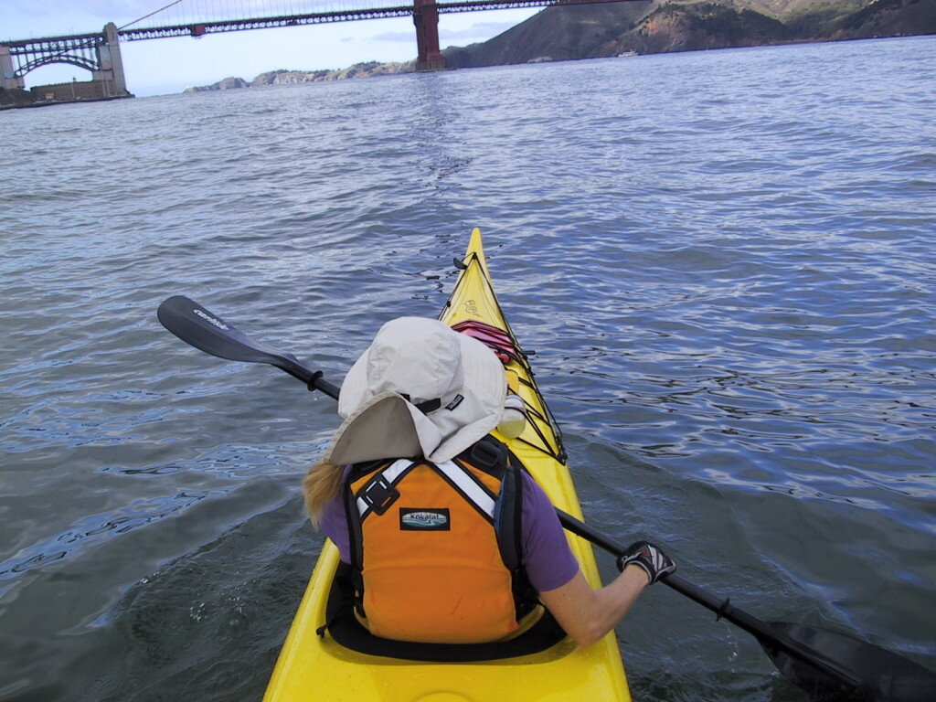 Heading out to the Golden Gate Bridge in Kayak