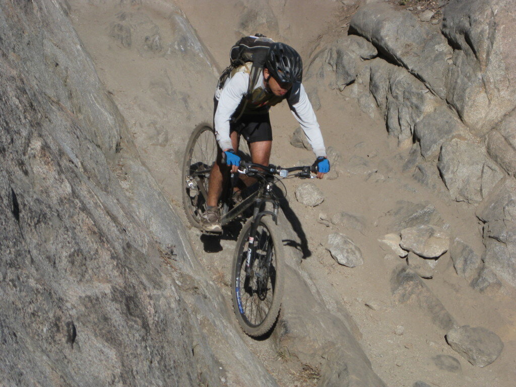 Some Rocky loose descents heading from Lake Alpine to Utica Reservoir.