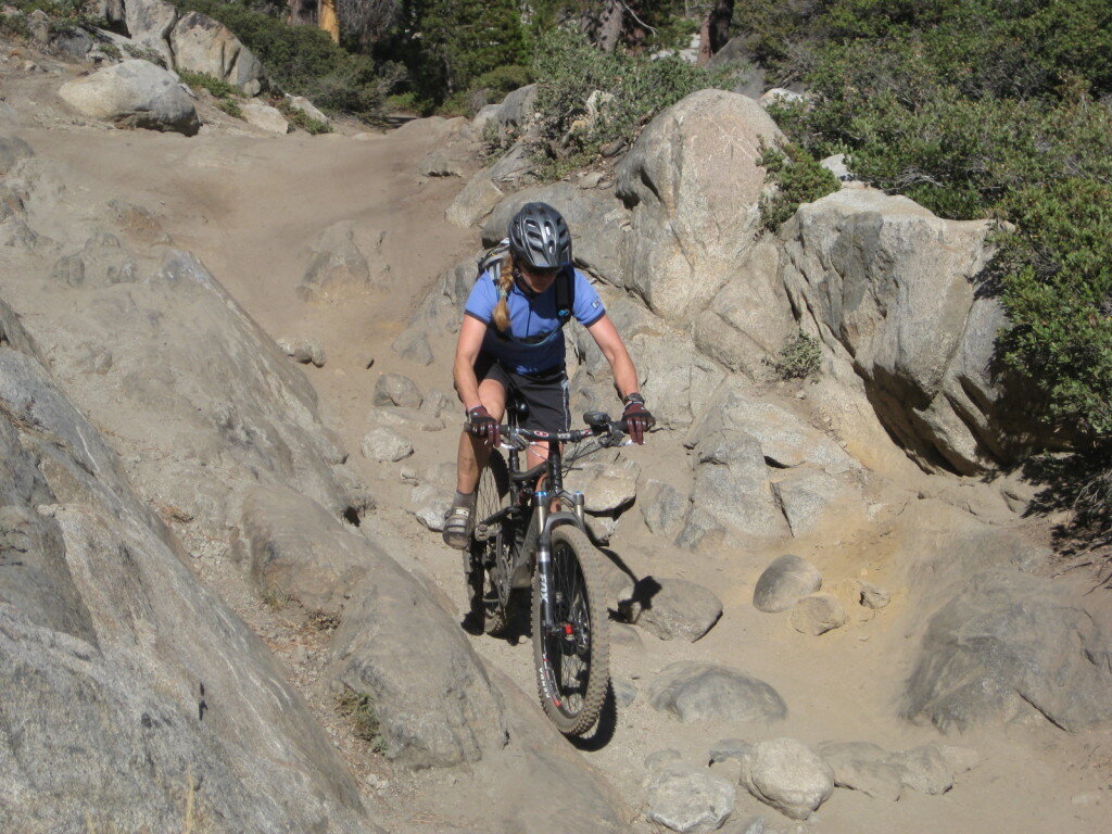Some Rocky loose descents heading from Lake Alpine to Utica Reservoir.