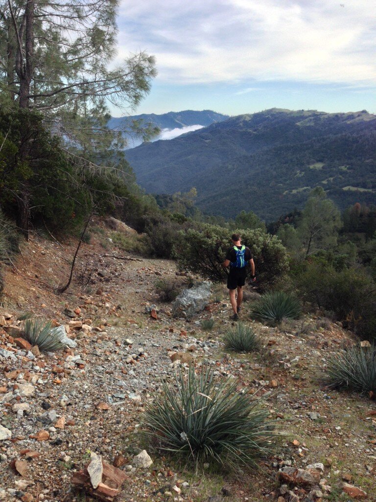 Descending the Three Peaks Trail