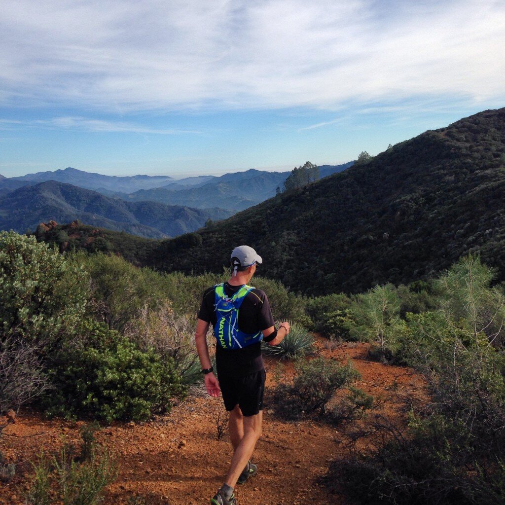 David on the upper portion of the Three Peaks Trail. The upper portion was fairly clear and scenic!
