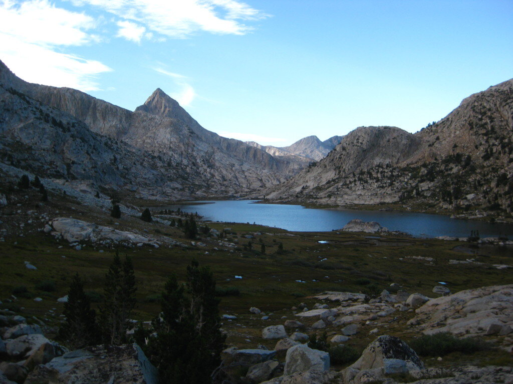 Morning view of Evolution Lake