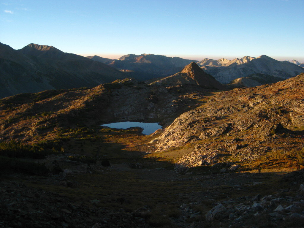 Looking back at the Gaylor Lakes