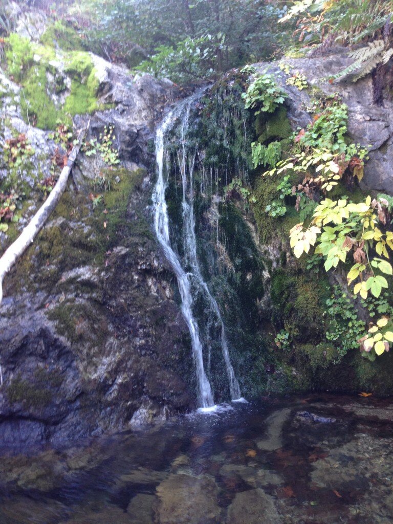 More water falls high up the Little Sur River