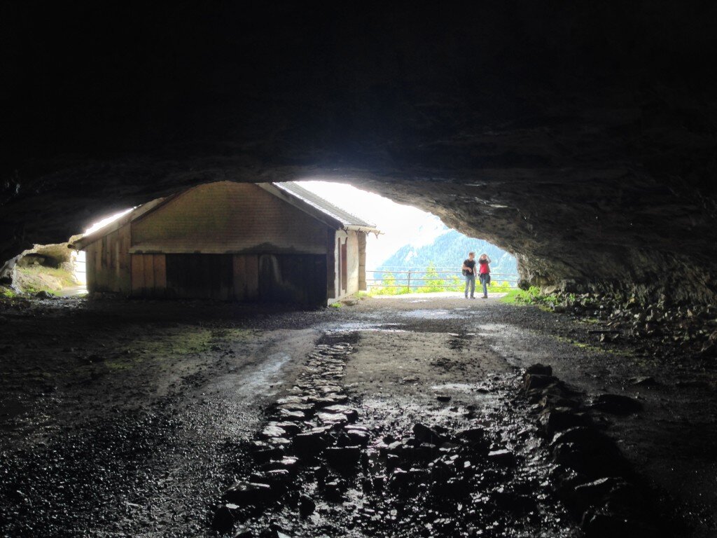 The view from inside one of the caves.
