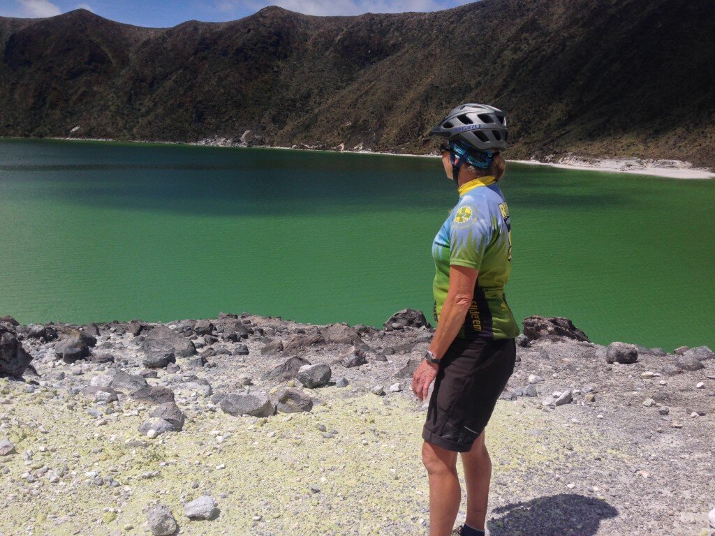 Janet overlooking Laguna Verde.