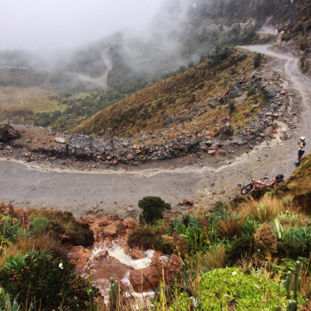 The route up to the Cayambe refuge is all unpaved, steep, and dramatic.