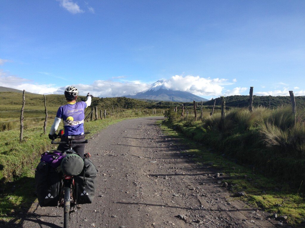 We were really excited at our first sight of Cotopaxi - even though we wouldn't be climbing it.