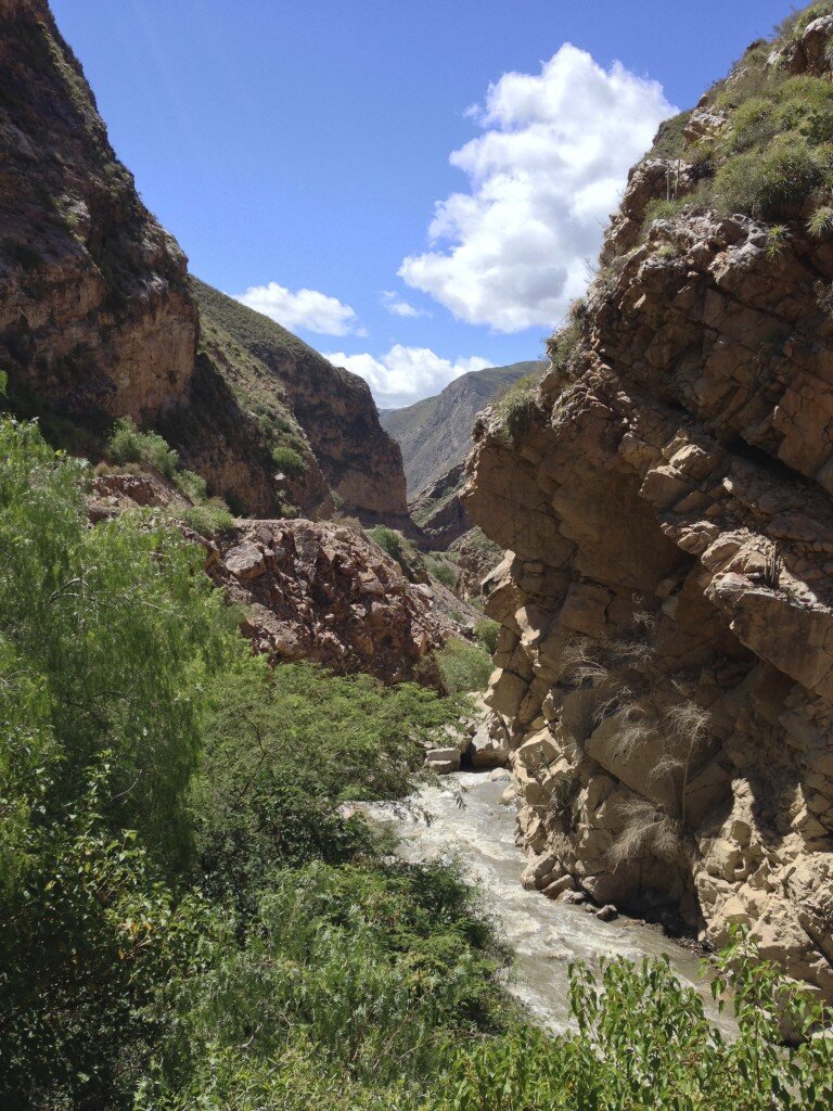 Down in the Rio Rupac Canyon - a complete change of scenery!