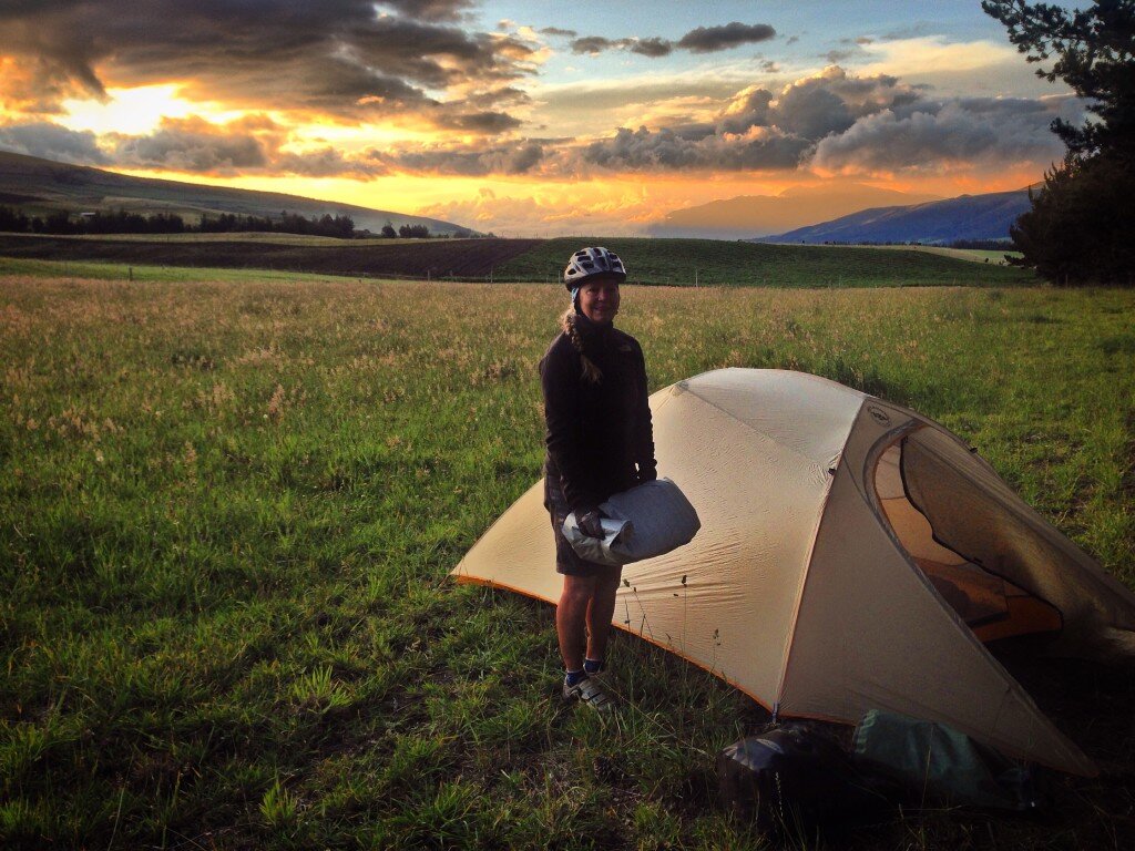 Our camp the night before entering Cotopaxi park.