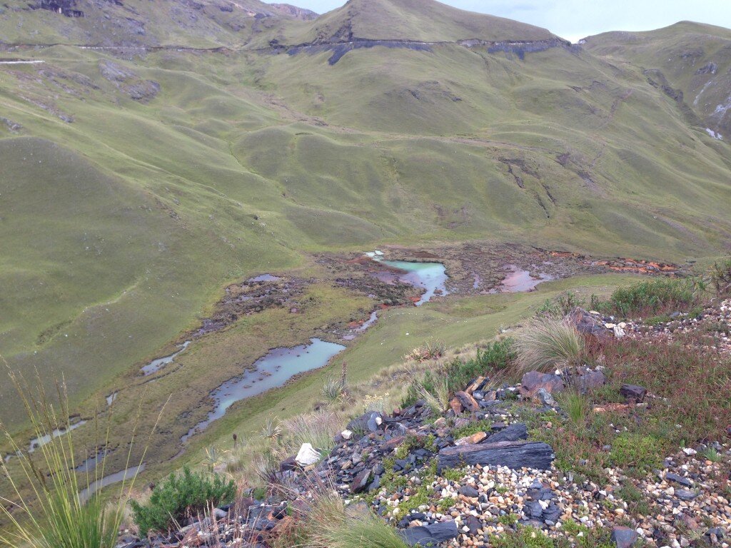 Water, perhaps colored by mine tailings.