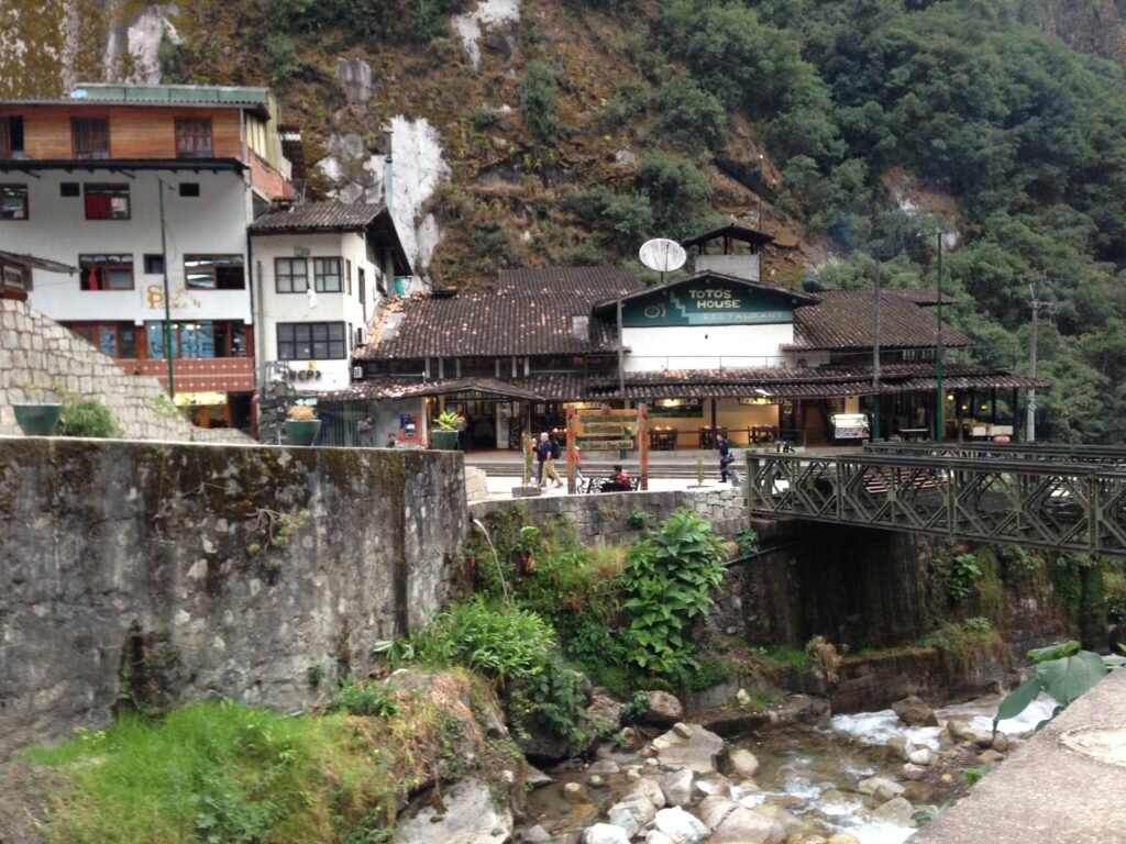 The town of Aguas Calientes.