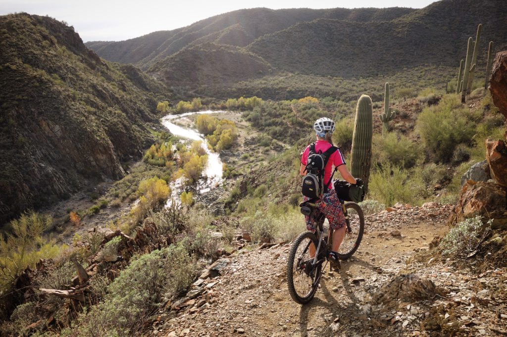 Looking down on the Agua Fria river.